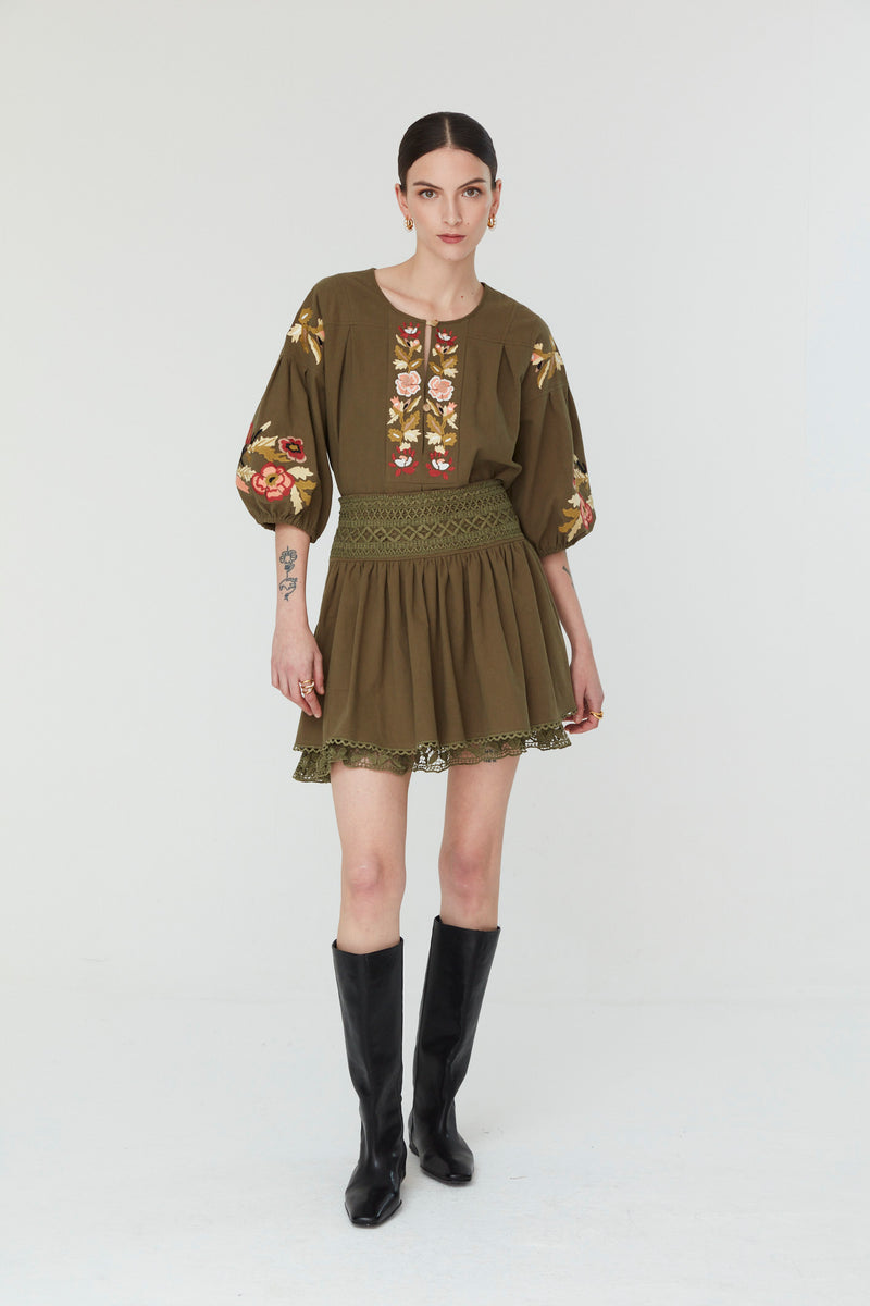 Elisa Skirt in Khaki