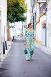 Sharon maxi dress finca blue yellow