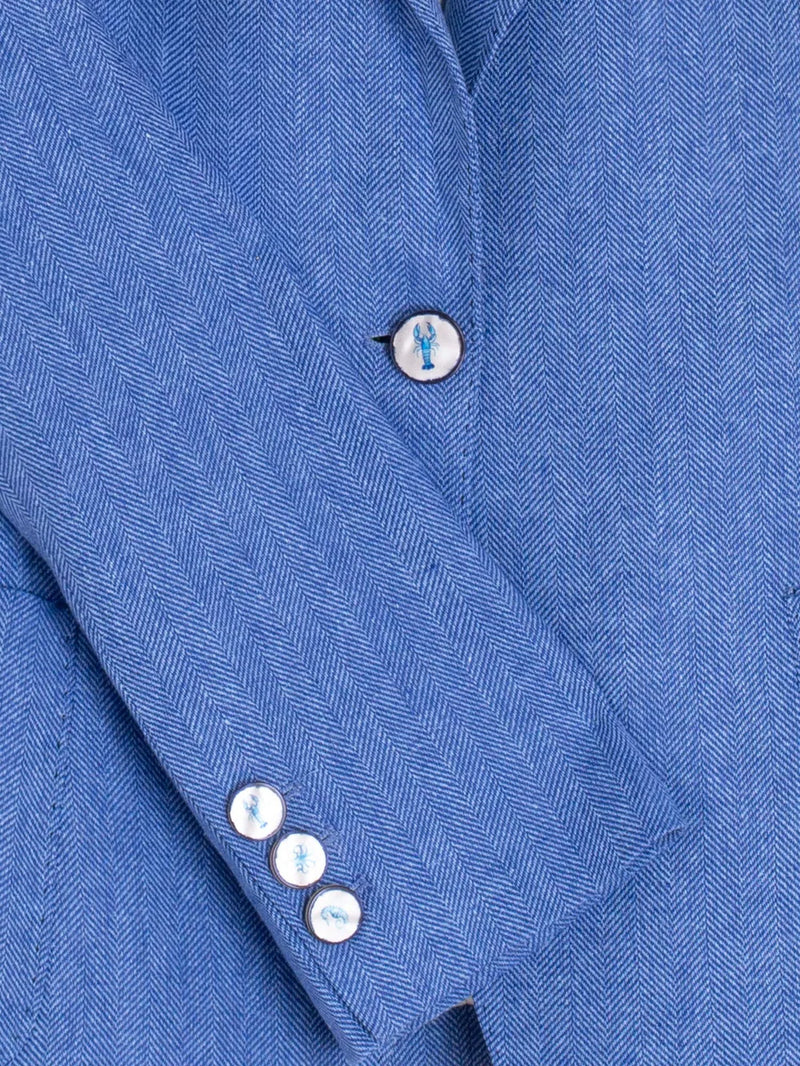 Blue Herringbone Jacket