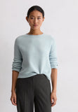 Seamless sweater in silvery blue