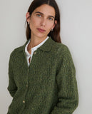 Green Cardigan with Collar