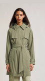 Khaki green rain coat