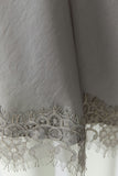 Silver Slip Skirt with asymmetric hem