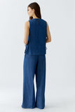 Denim Top with Tie at side
