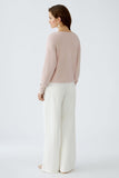 Sweater with knot detail in peach whip