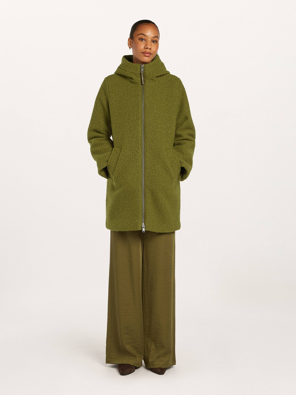 Keira Moss Green Coat