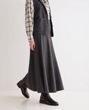 Wool blend buttoned vest in dark grey