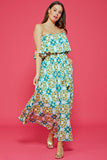 Misty dress finca blue yellow