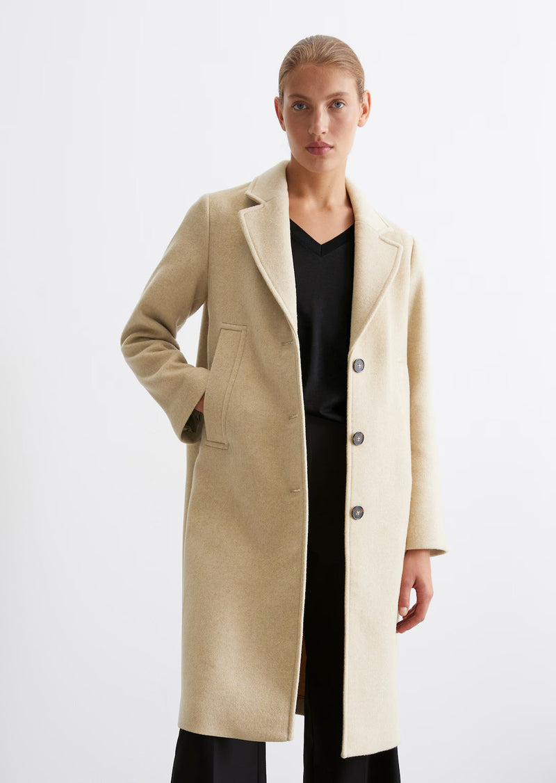 Blazer coat in blushed camel