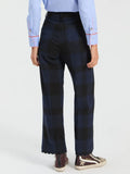 Black and Navy Check Trouser