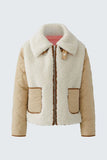 Reversible outdoor jacket in mixed materials