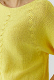 Summery pullover in bright yellow