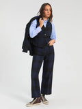 Checked waistcoat in navy tones