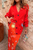 Red celestial Dorris skirt