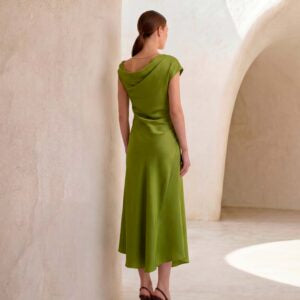 Sleeveless satin dress