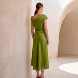 Sleeveless satin dress