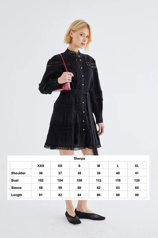 Sherpa Dress in Black