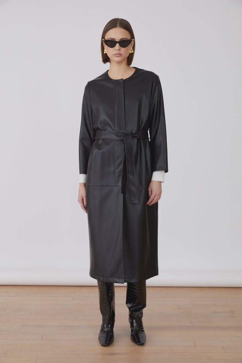 Nana Faux Leather Coat