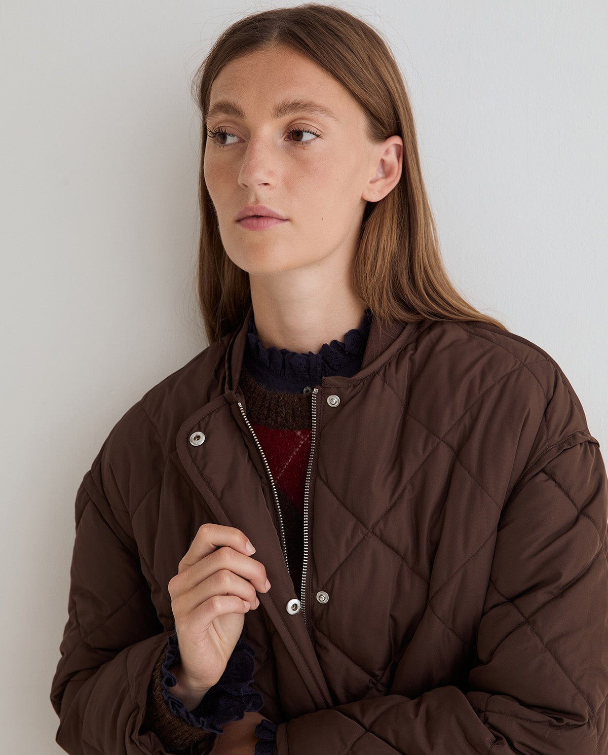 Chocolate Quilted Coat