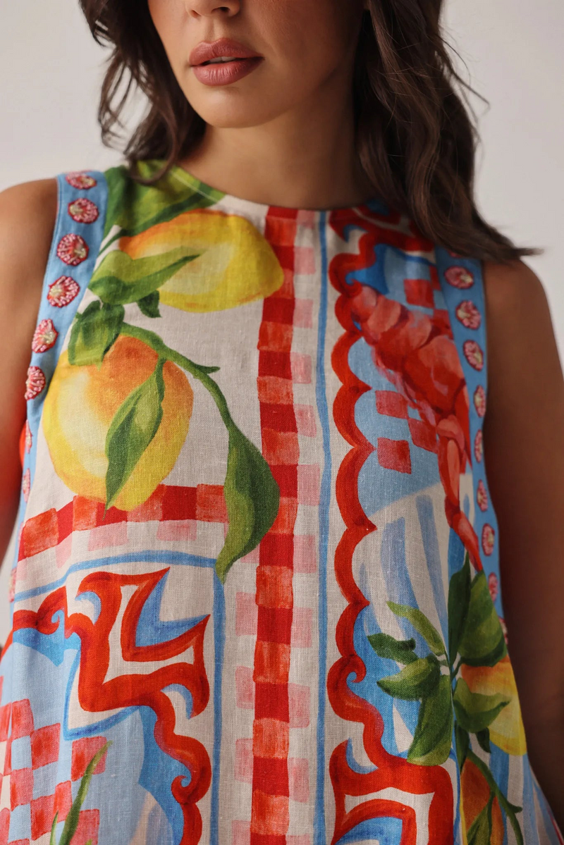 Harper Mini Dress in Summer Zest