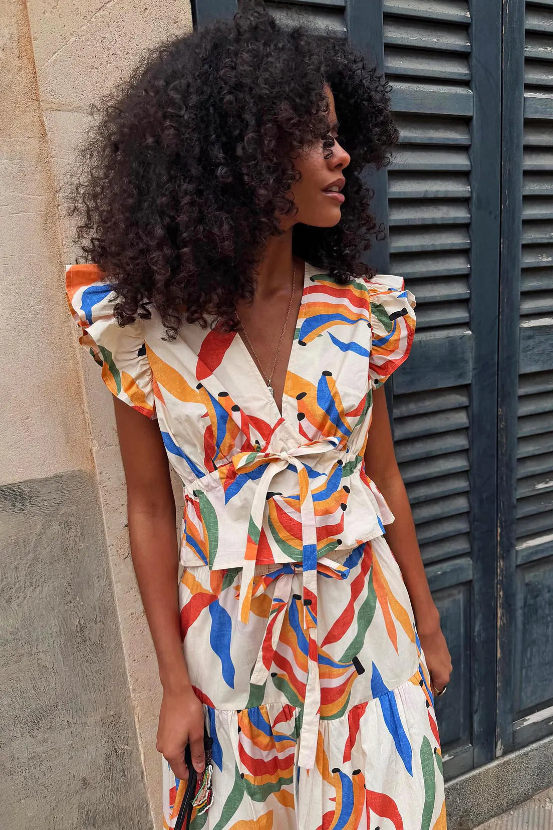 Kerri top with banana print