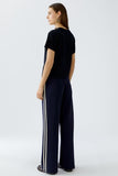 Navy Lurex Top with Know Front