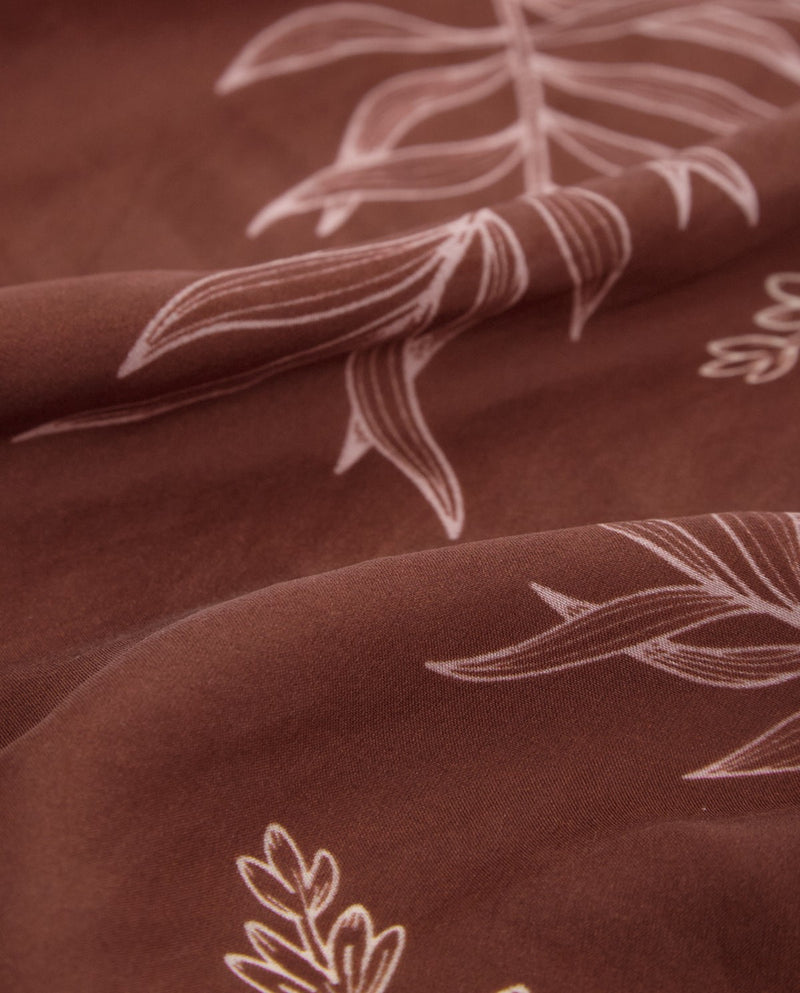 MAROON 100% SILK FLORAL SCARF