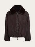 Deep Plum Reversible Fur Jacket