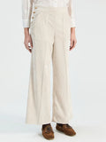 Straight cut corduroy trousers in dusty beige/blush