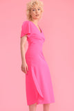 Lincoln Dress in Barbie Pink