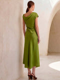 Sleeveless satin dress