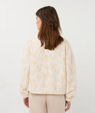 Feather Nude and Ivory Bomber