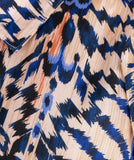 Blouse in Blue and Champagne Print