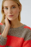 Cozy casual sweater in block stripes