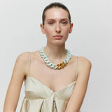 Vanessa Baroni flat necklace in cloud marble
