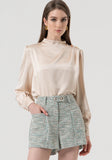 Vanilla Satin Top