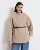 Beige jacket with belt