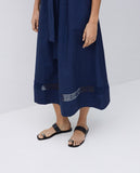 Poplin dress with lace