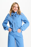 Denim Stripe Blue Blouse