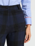 Black and Navy Check Trouser