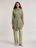 Khaki green rain coat