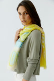 Large scarf in yellow and green with lemon motif