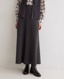Wool blend buttoned vest in dark grey