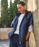 Navy Poncho Style Jacket