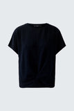 Navy Lurex Top with Know Front