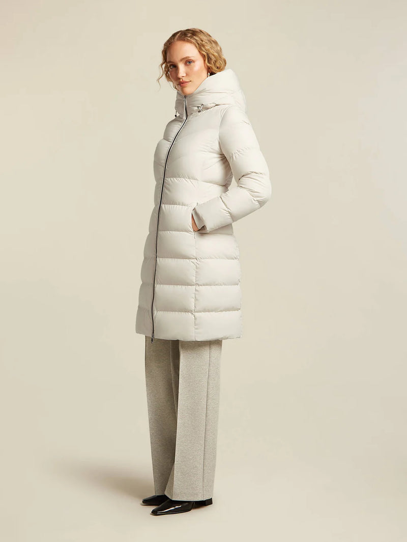 Carla Puffa Coat in Off White