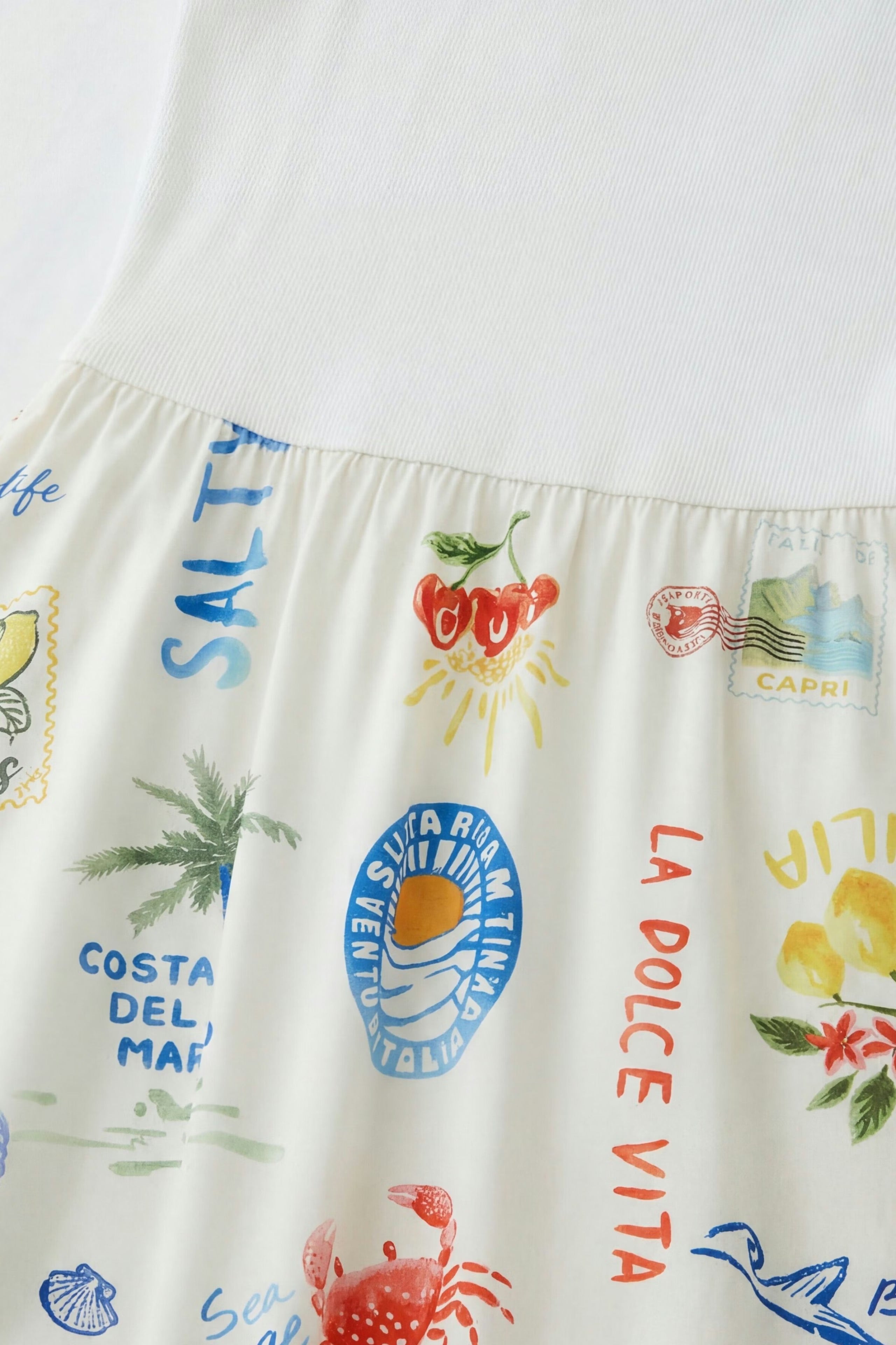 Summer seaside print dress
