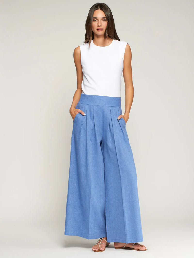 Blue Herringbone Trouser
