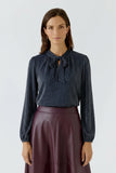Blouse Shirt in Navy