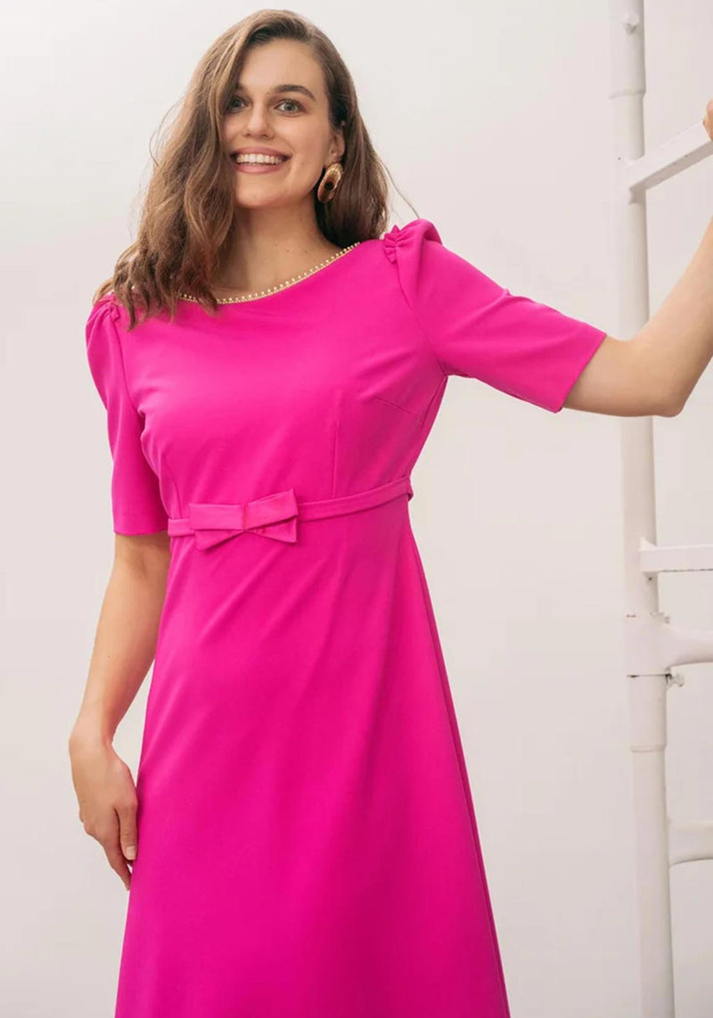 Pearl midi fuchsia
